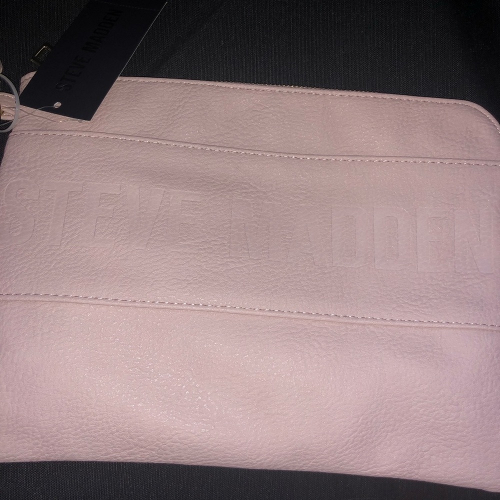 Steve Madden Large Embossed Pink Pouch